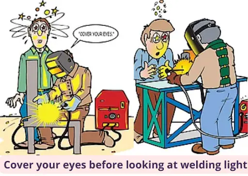 what happens if you look into a welding light