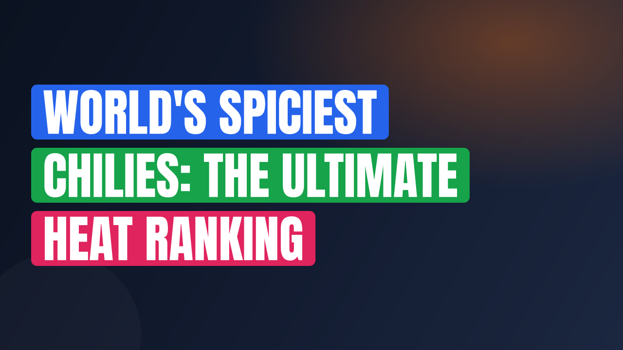 World's Spiciest Chilies: The Ultimate Heat Ranking